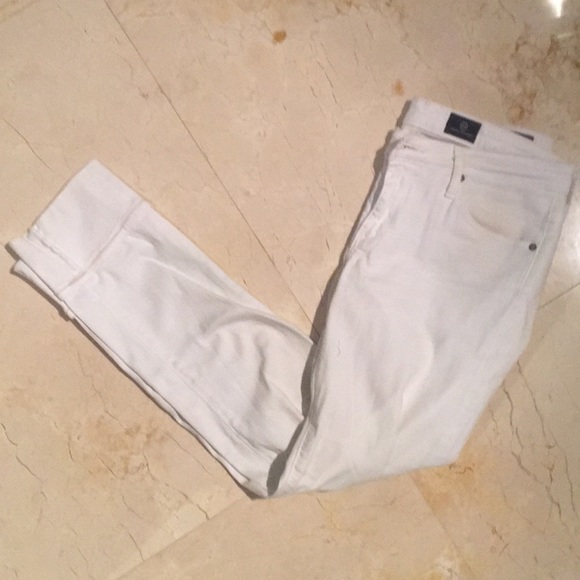 Ag Adriano Goldschmied Denim - AG White Stevie Cuff jeans.